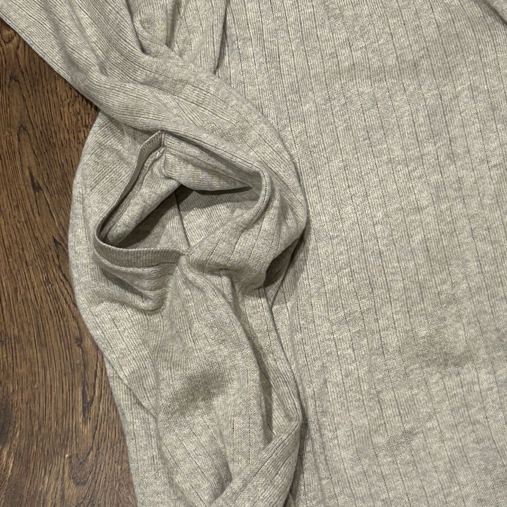 One Grey Day Ribbed Duster Cardigan Sweater - Picture 6 of 8